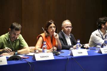 La alcaldesa de Telde participa en el Encuentro de Líderes Urbanos que se celebra en Málaga/TA.
